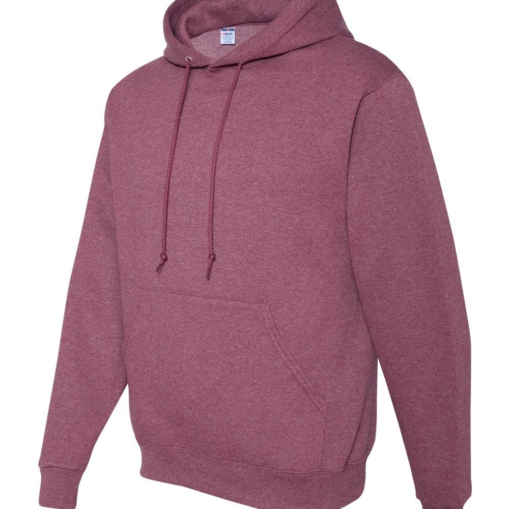 New Jerzees Hoodie Red Retro Heather Sz large 38”-40” chest 50/50
